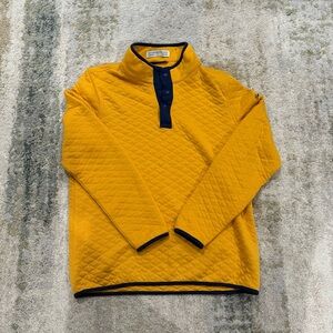 Georgia Tech Men's Yellow Quilted Zip-Up Sweater